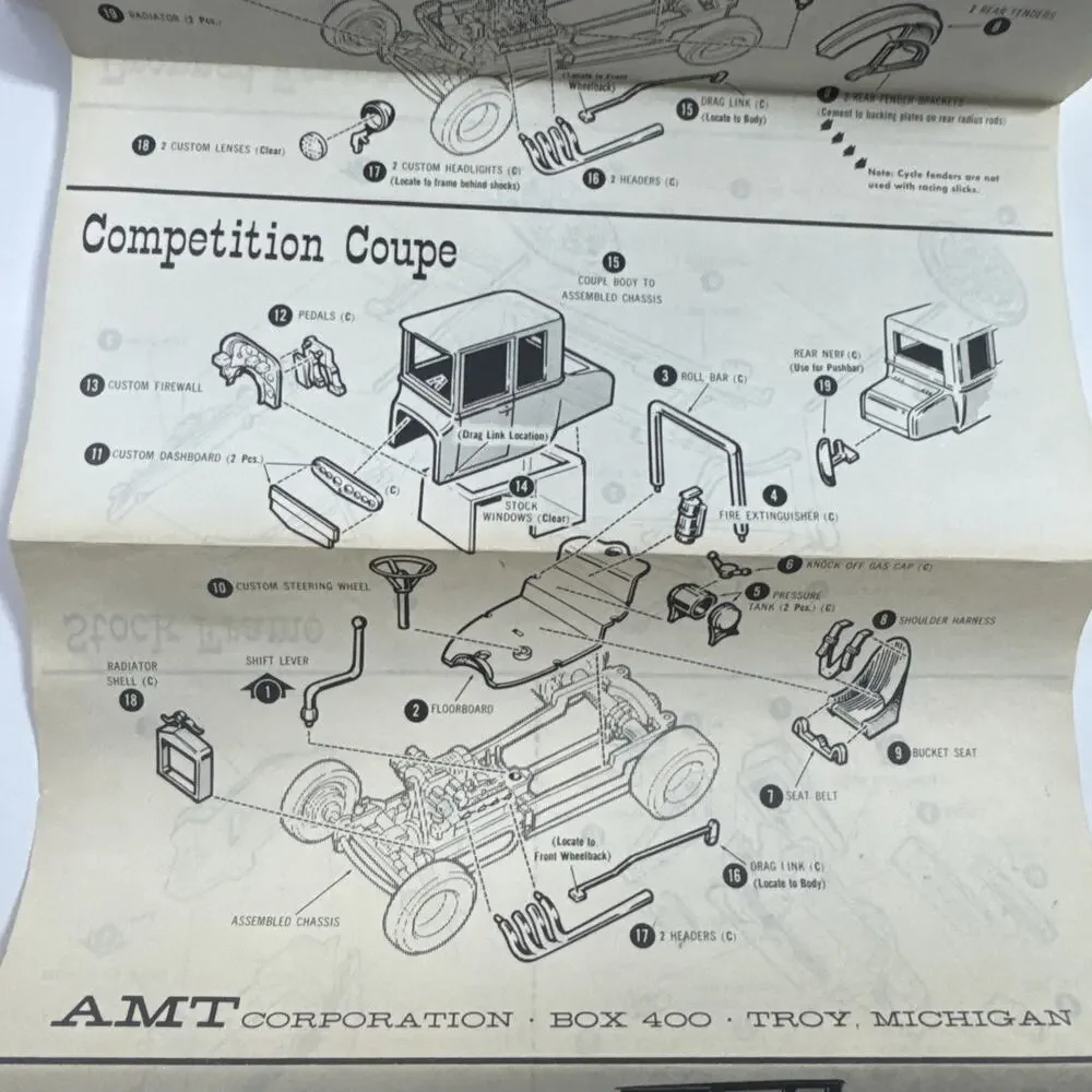 Vintage AMT 1925 Ford Model T 3n1 1/25 Model Kit Original Issue Unbuilt Open Box